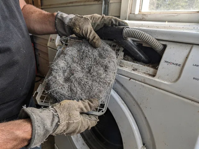 Cleaning Dryer Lint Trap in Wethersfield, CT