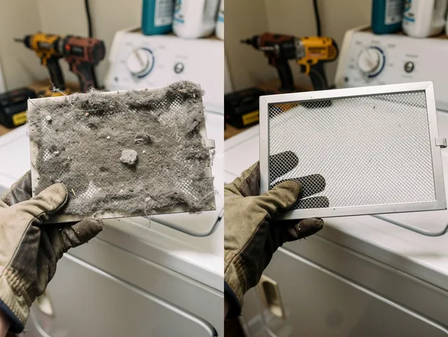 Professional lint trap cleaning by Farmington Dryer Vent Cleaning in Farmington
