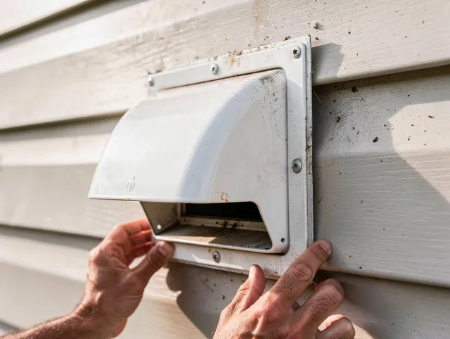 Farmington Dryer Vent Cleaning technician delivering thorough residential dryer vent cleaning service in Farmington